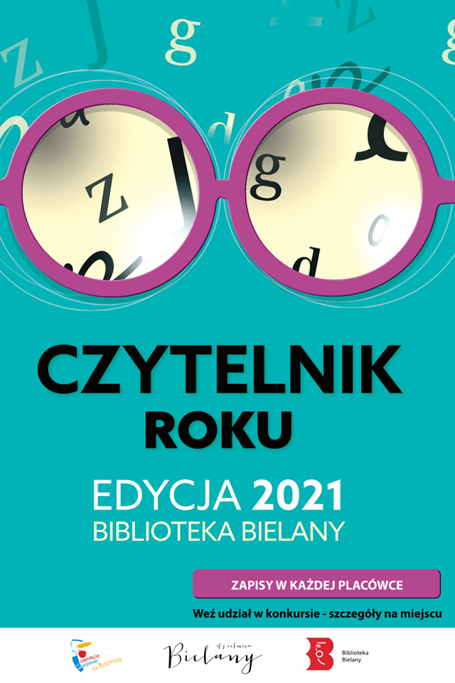 Plakat konkursu Czytelnik Roku 2021